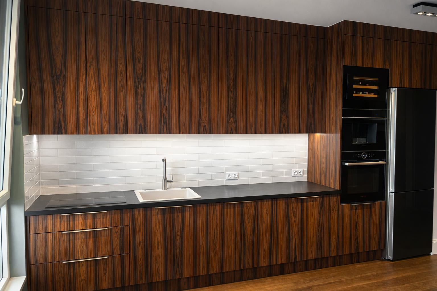 Projekt ściany zabudowy